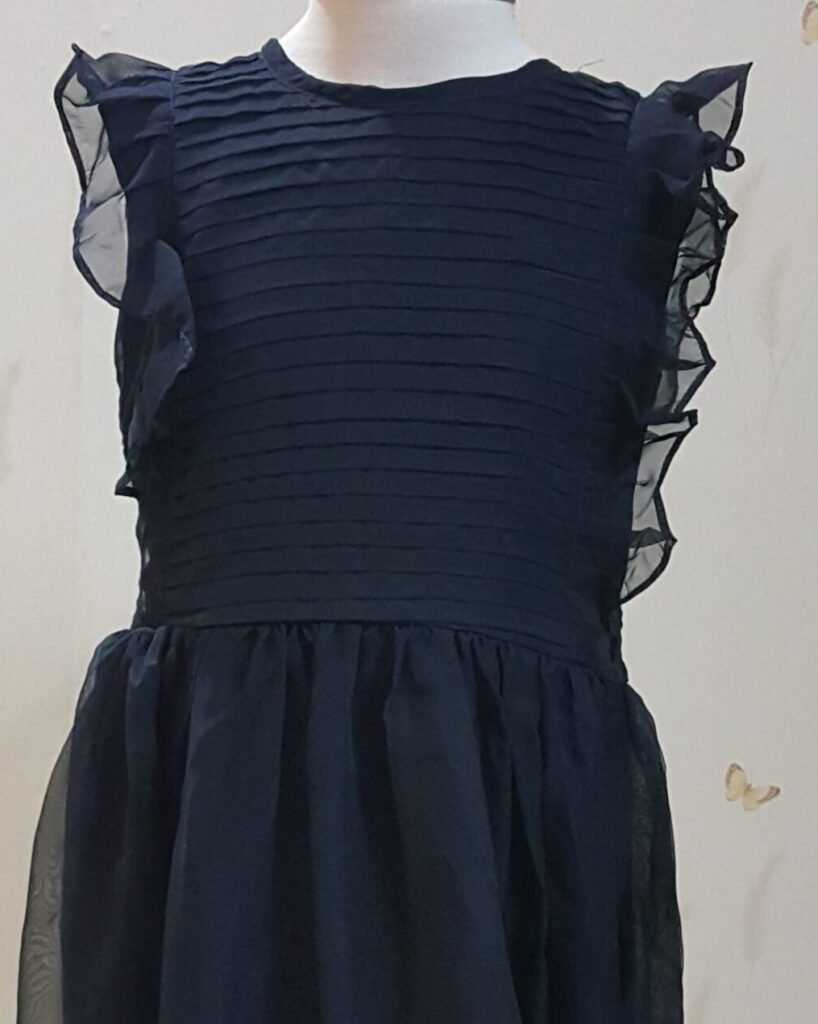 Organza Navy Blue Frock