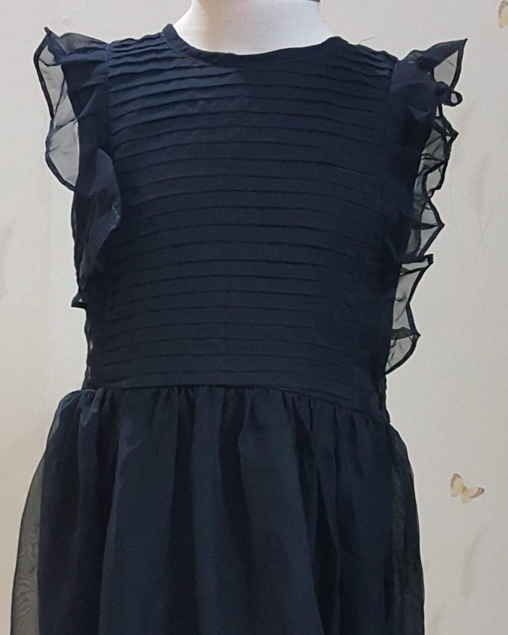 Organza Navy Blue Frock - Image 1