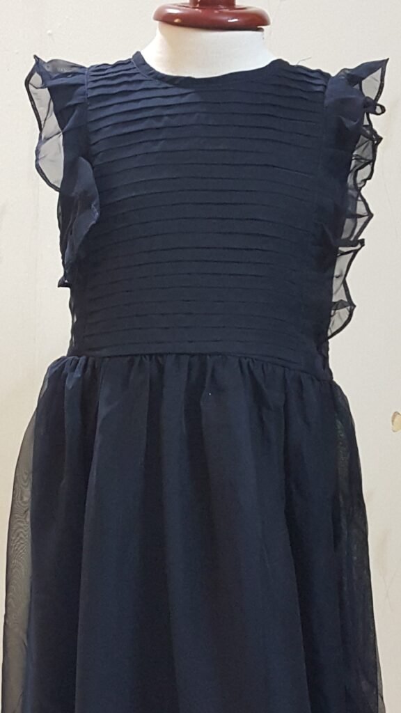 Organza Navy Blue Frock