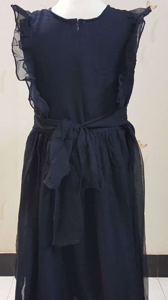 Organza Navy Blue Frock