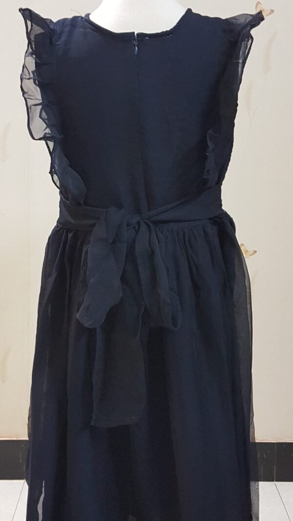 Organza Navy Blue Frock - Image 2