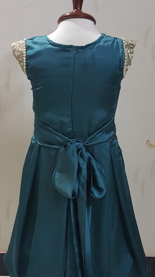 Sea Green Fancy Frock - Image 3