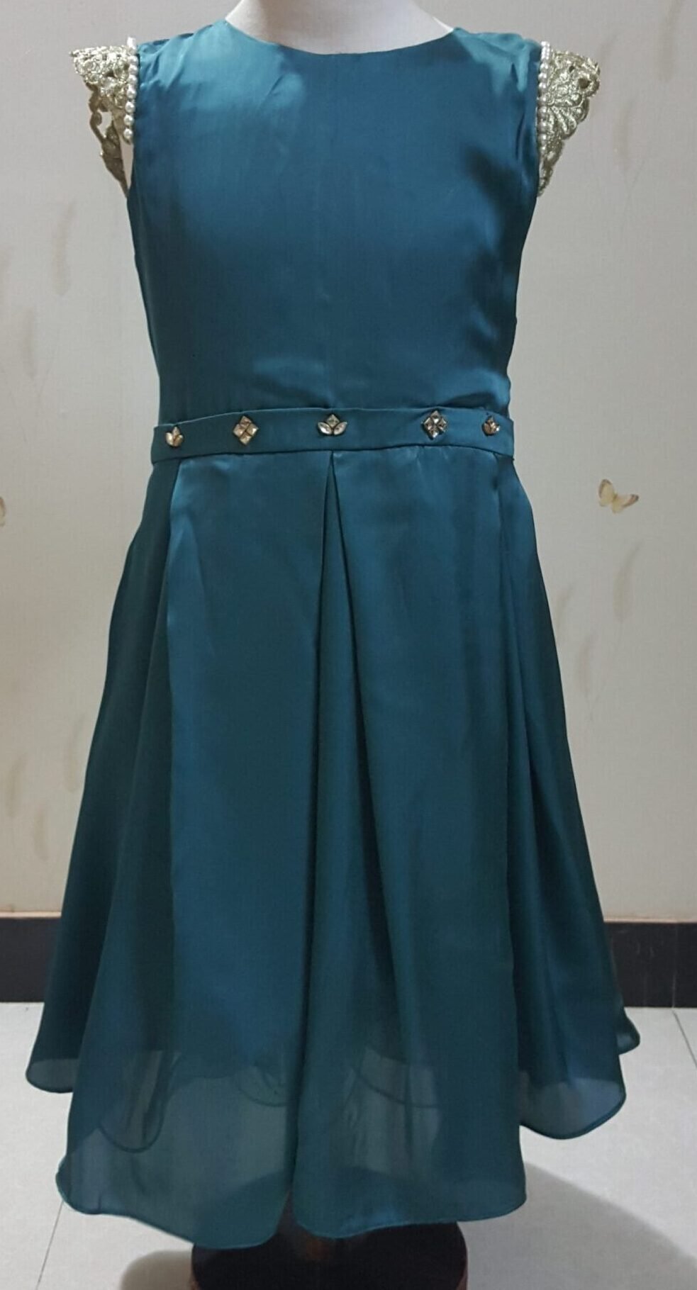 Sea Green Fancy Frock - Image 2