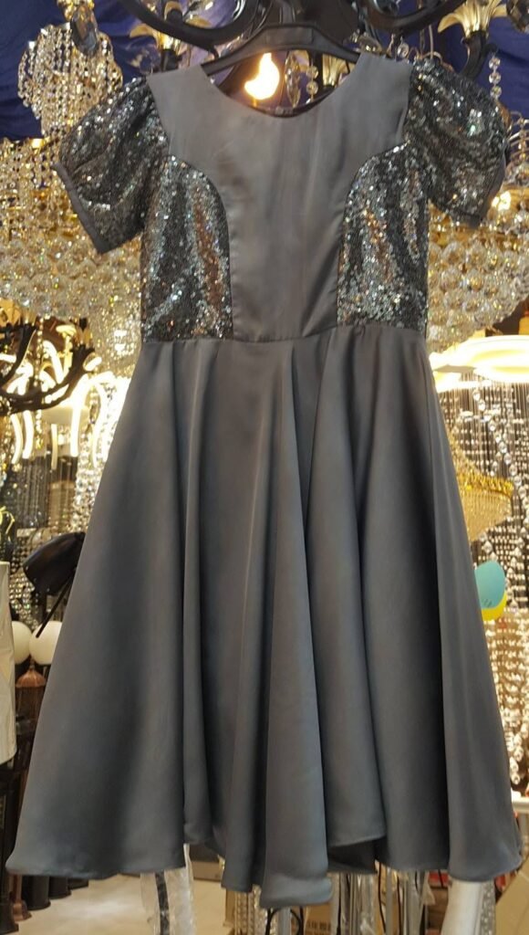 Grey Silk Fancy Frock