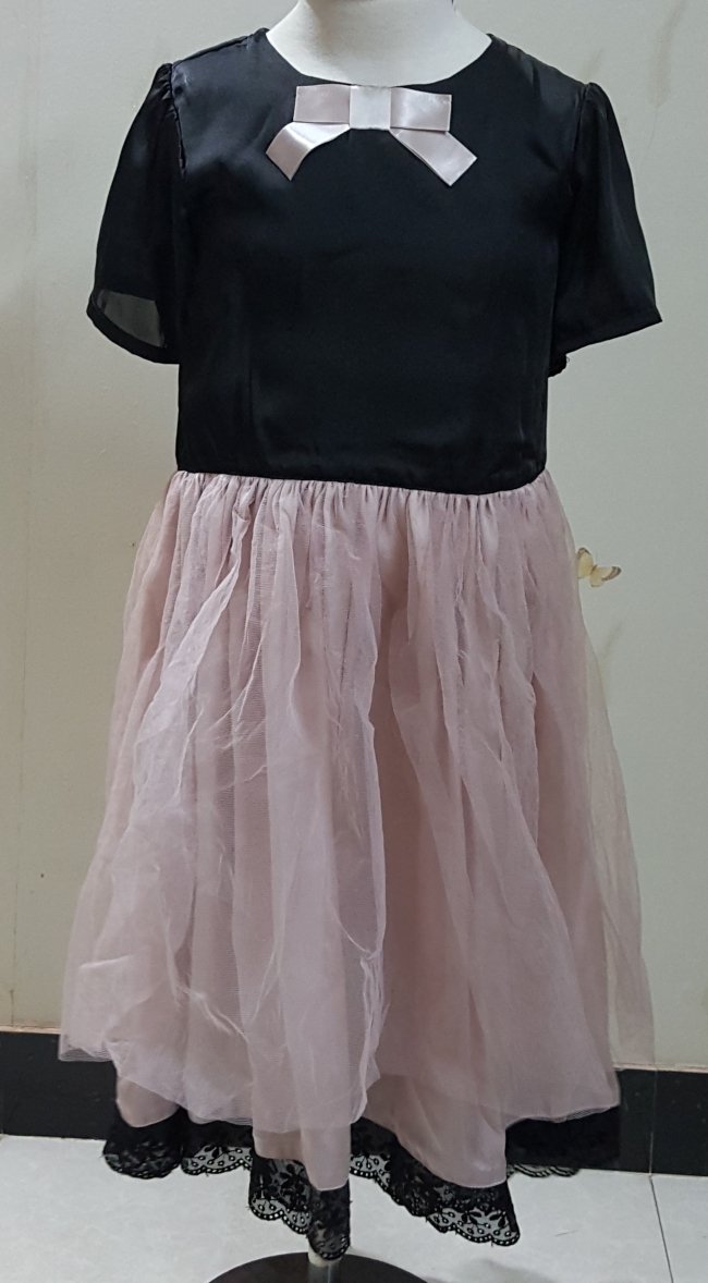 Purple & Black Party Frock - Image 1