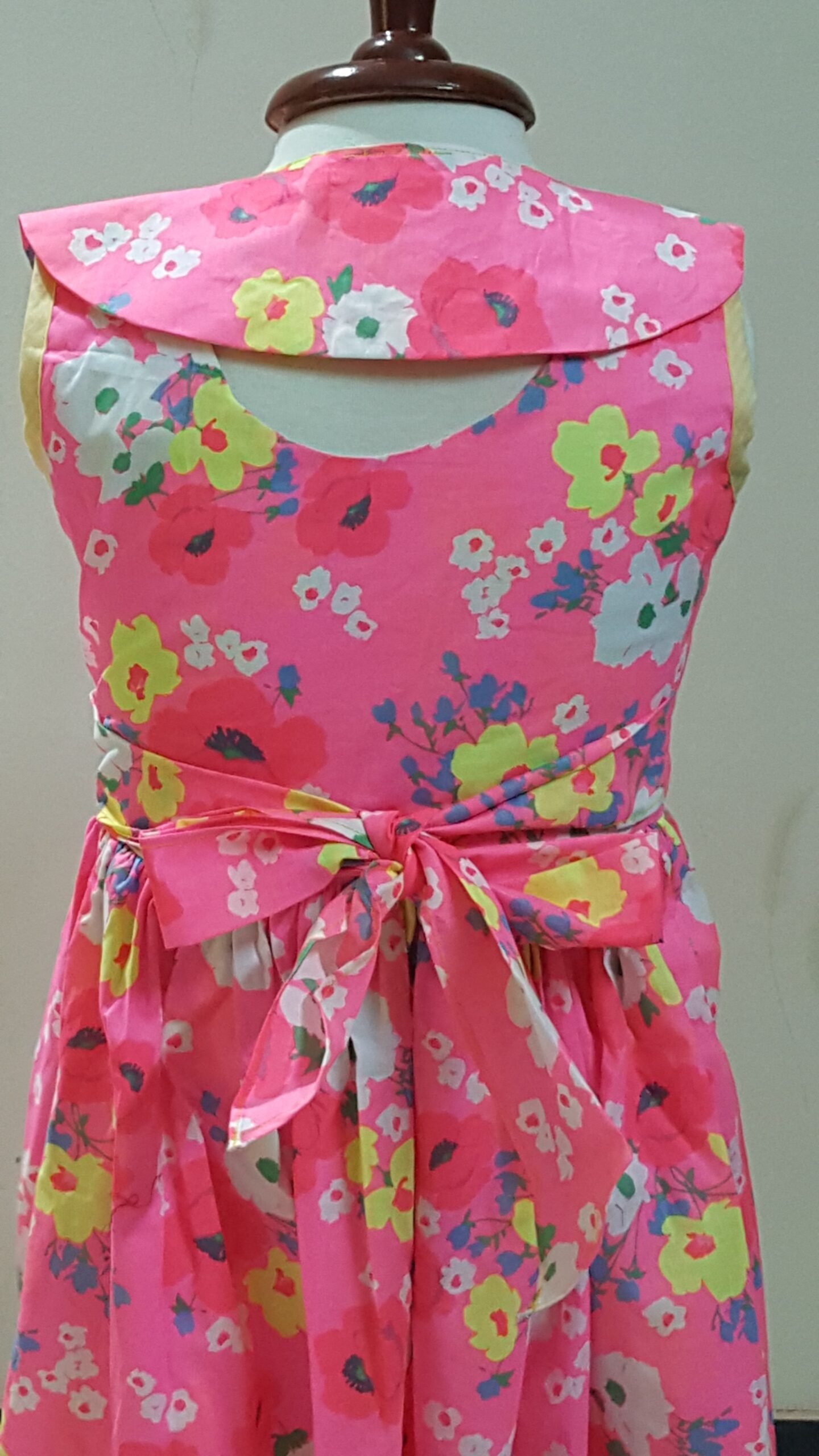 Pink Cotton Frock - Image 3